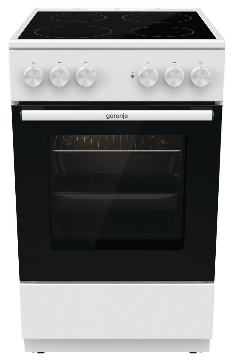 Gorenje Standherd 50cm mit Glaskeramikkochfeld GEC5A22WG EEK: A Spektrum: A+++ bis D 74l Volumen weiß B/H/T: ca. 50x85x60 cm