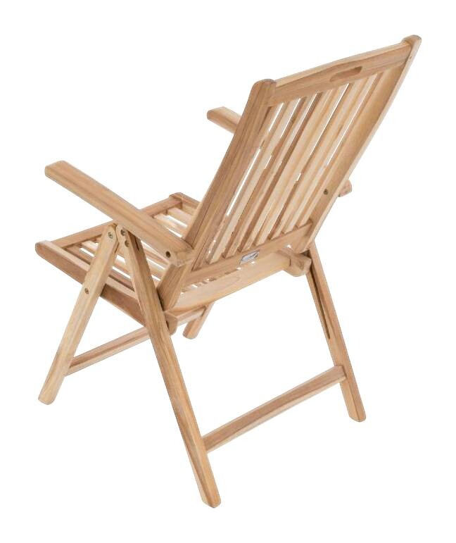 VCM Gartenstuhl braun Teakholz B/H/T: ca. 56x110x75 cm