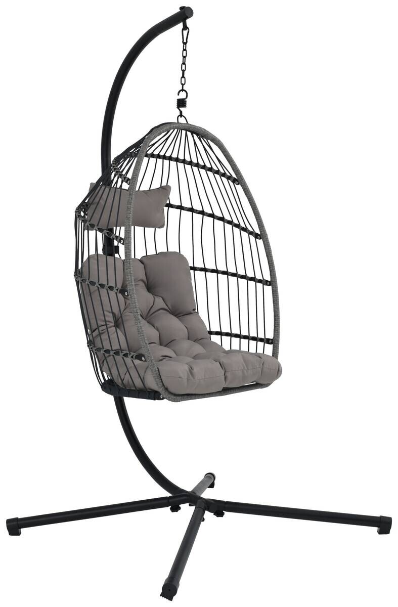 POCOline Hängesessel schwarz Stahl B/H/L: ca. 100x203x115 cm