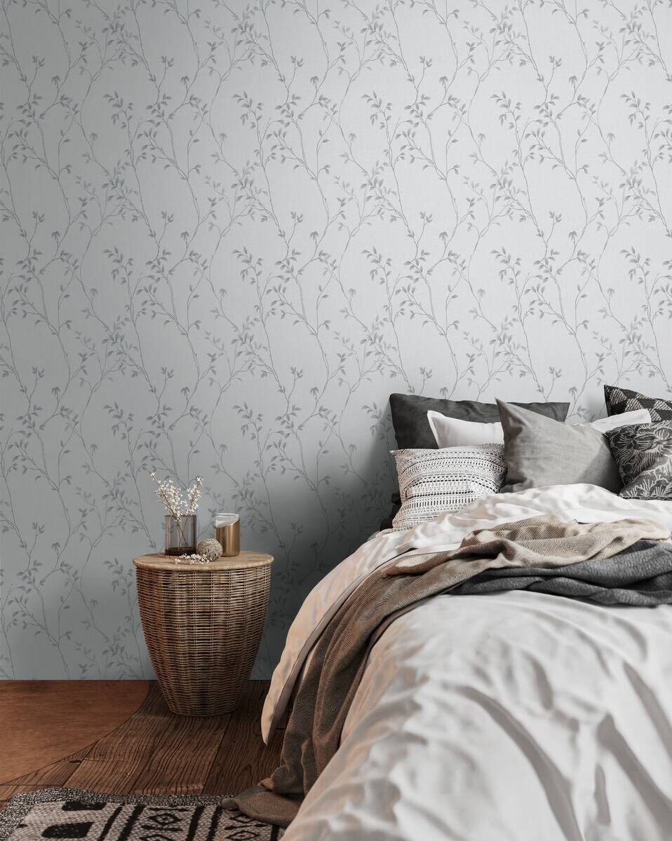 A.S.Creation Vliestapete hellgrau grau B/H/D: ca. 53x1005x8,8 cm