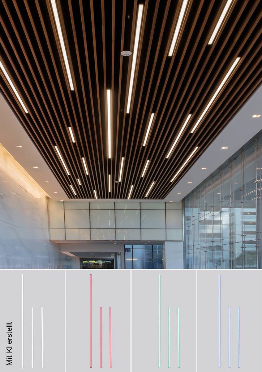 Nolo LED-Akustikpaneelbeleuchtung Line H: ca. 100 cm