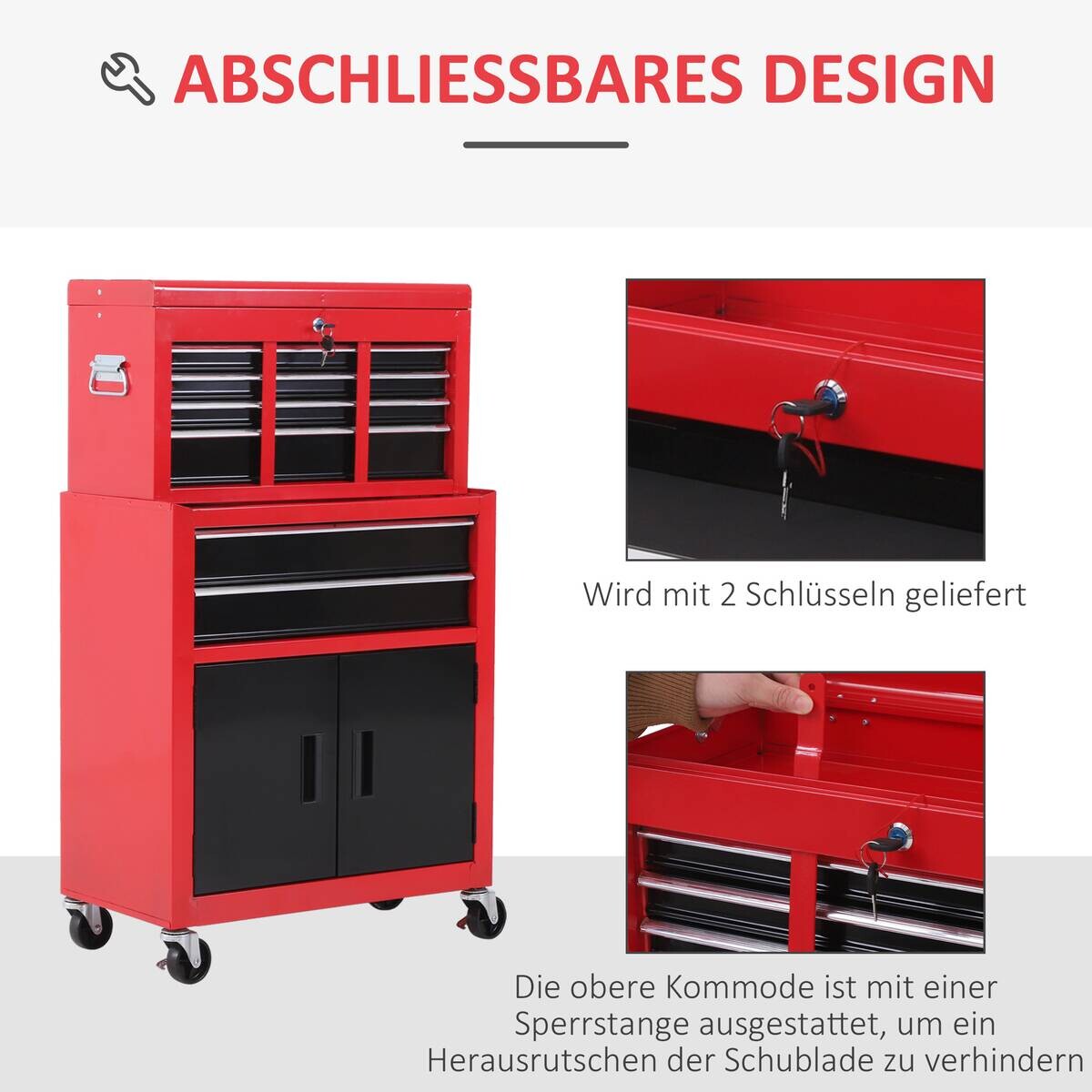Werkstattwagen B/H/T: ca. 61,6x108x33 cm