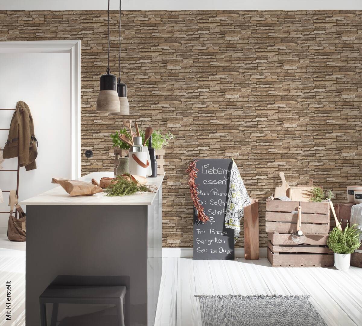 A.S.Creation Vliestapete braun beige B/H/D: ca. 53x1005x9,3 cm