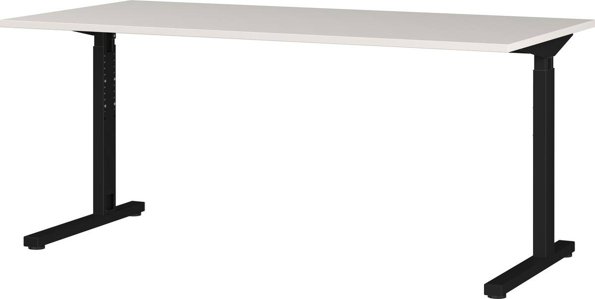 Schreibtisch 4253-581 Lichtgrau schwarz B/H/T: ca. 180x80x80 cm