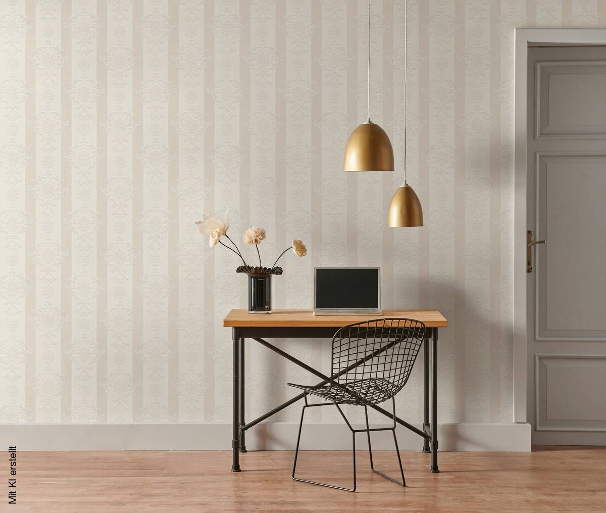 Erismann Vinyltapete Ornament beige B/L: ca. 53x1005 cm