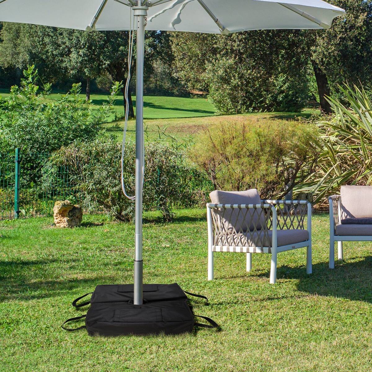 Outsunny Sonnenschirmständer schwarz Polyethylen B/H/L: ca. 50x18x50 cm