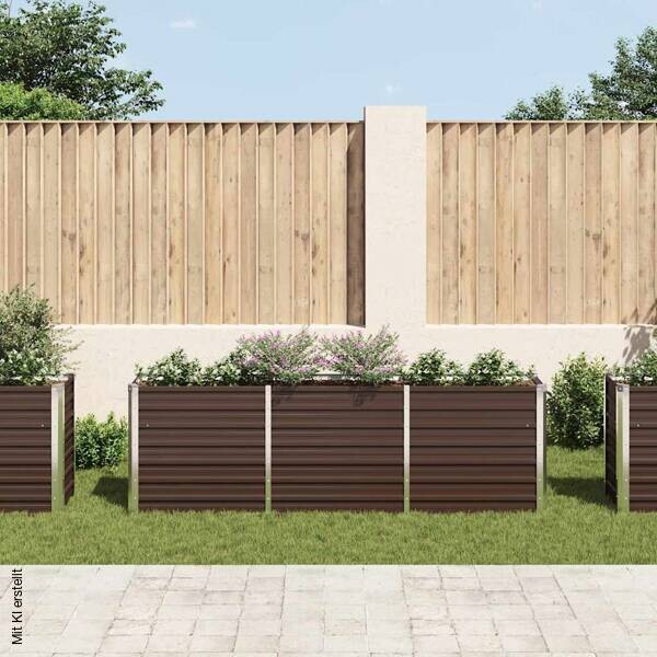 Hochbeet braun Stahl B/H/L: ca. 40x77x240 cm