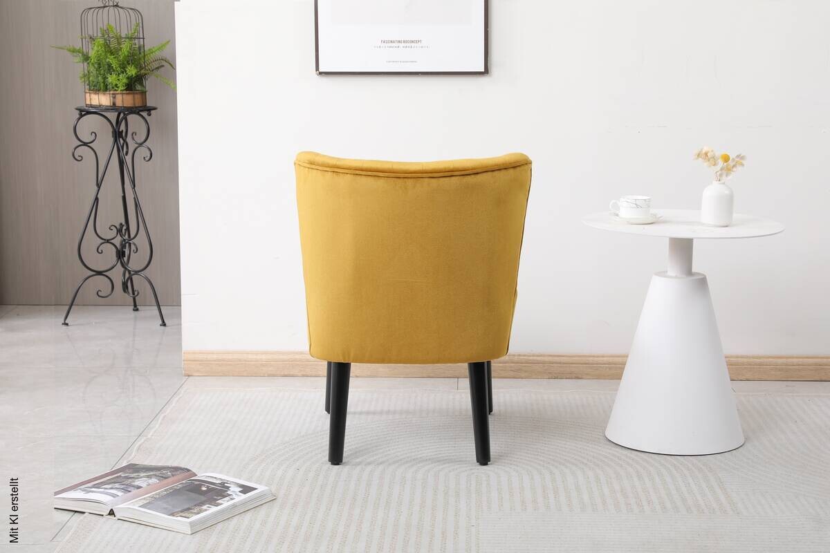 Sessel Emily gold Microfaser B/H/T: ca. 57x76x72 cm