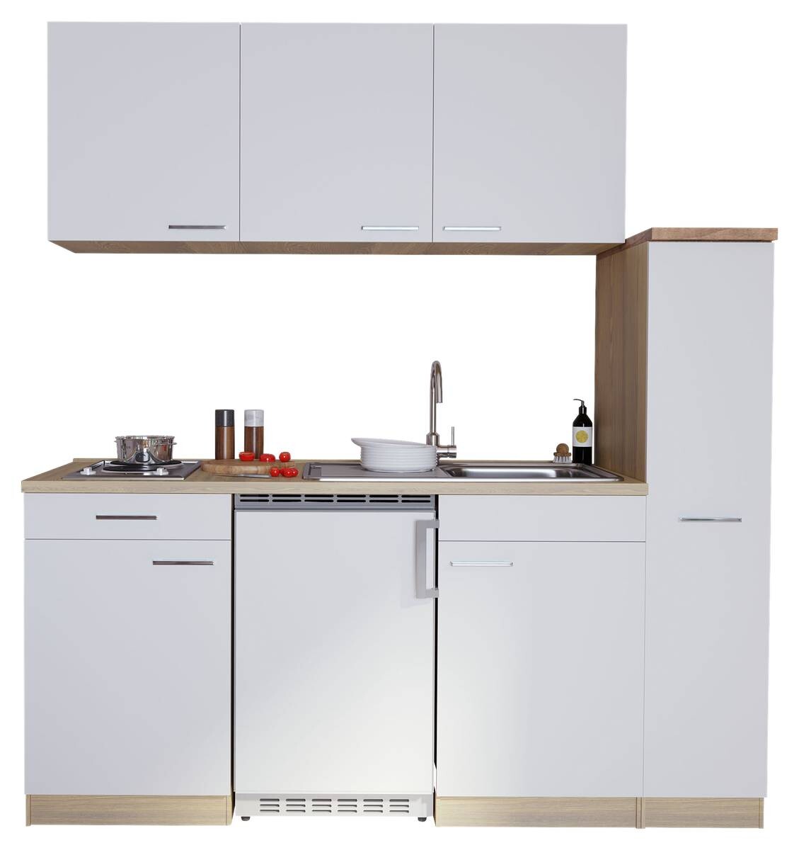 Respekta Küchenblock Economy weiß matt B/H/T: ca. 180x200x60 cm