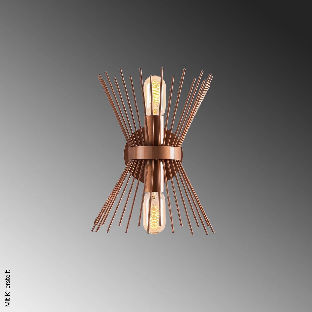 Opviq Wandleuchte GMN-000010 Kupfer B/H/T/L: ca. 16x33x16x23 cm E27 2 Brennstellen