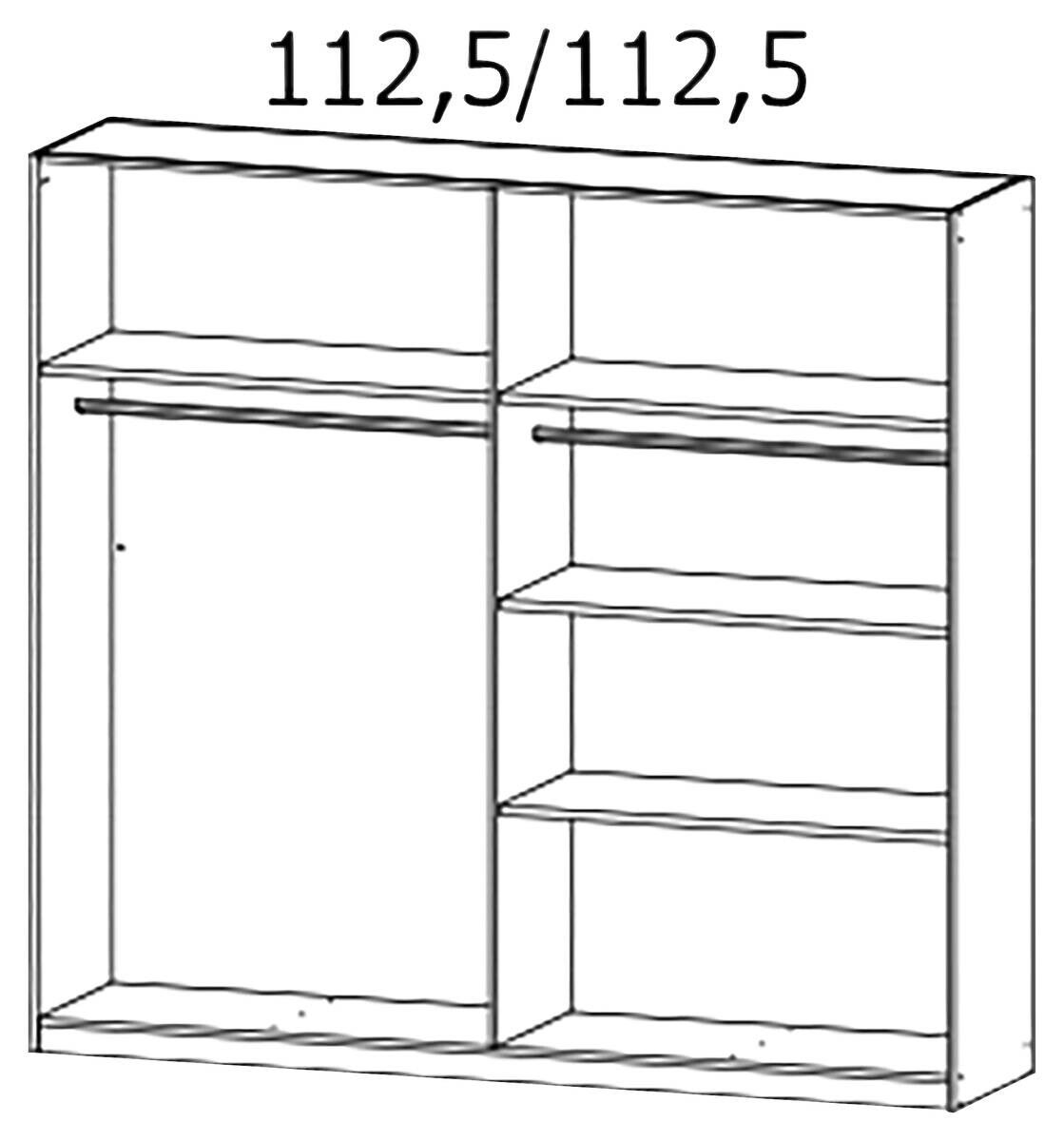 Kleiderschrank Nizza Eiche Sonoma Nachbildung Alpinweiß B/H/T: ca. 226x210x54 cm