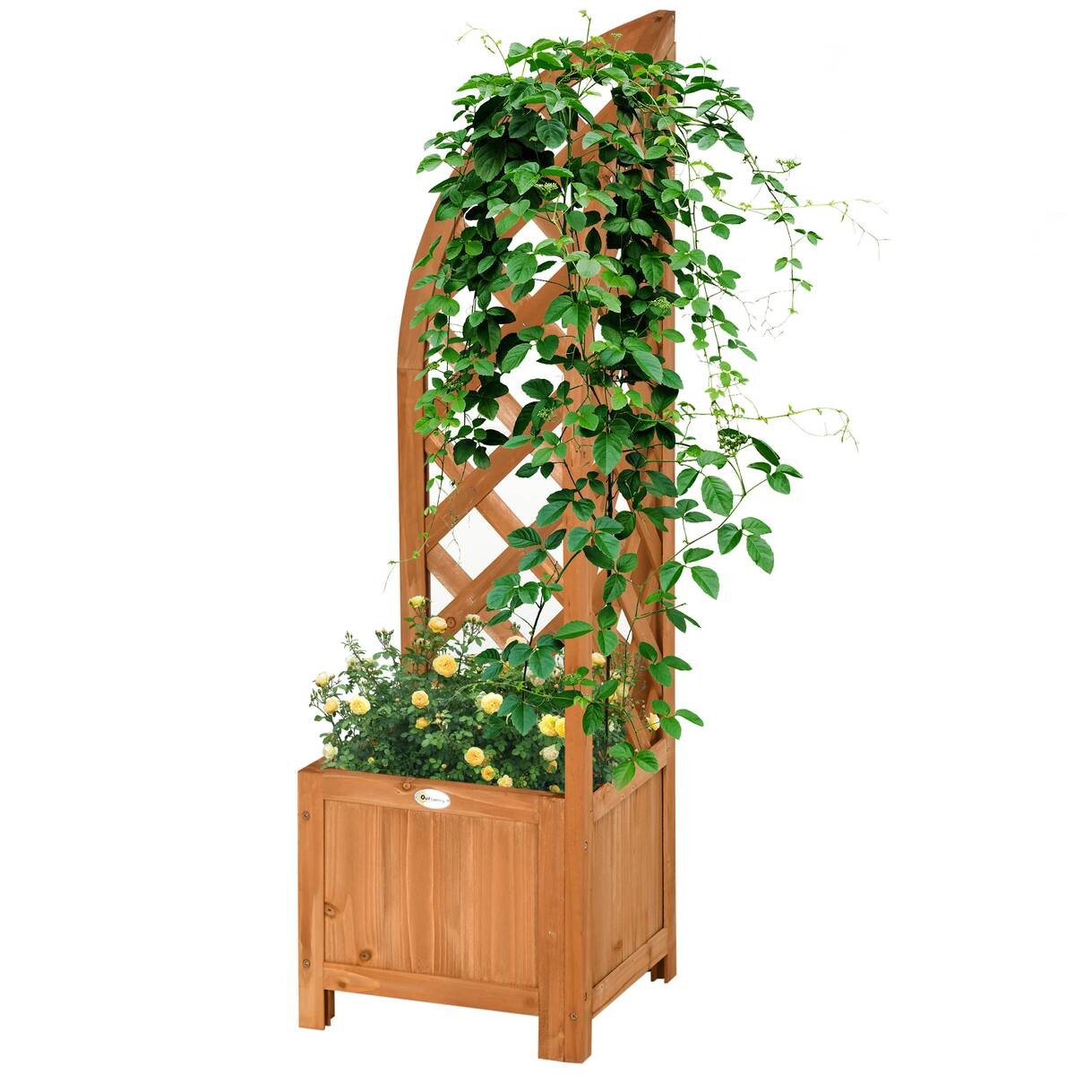Outsunny Eckbeet braun B/H/L: ca. 32x108x32 cm