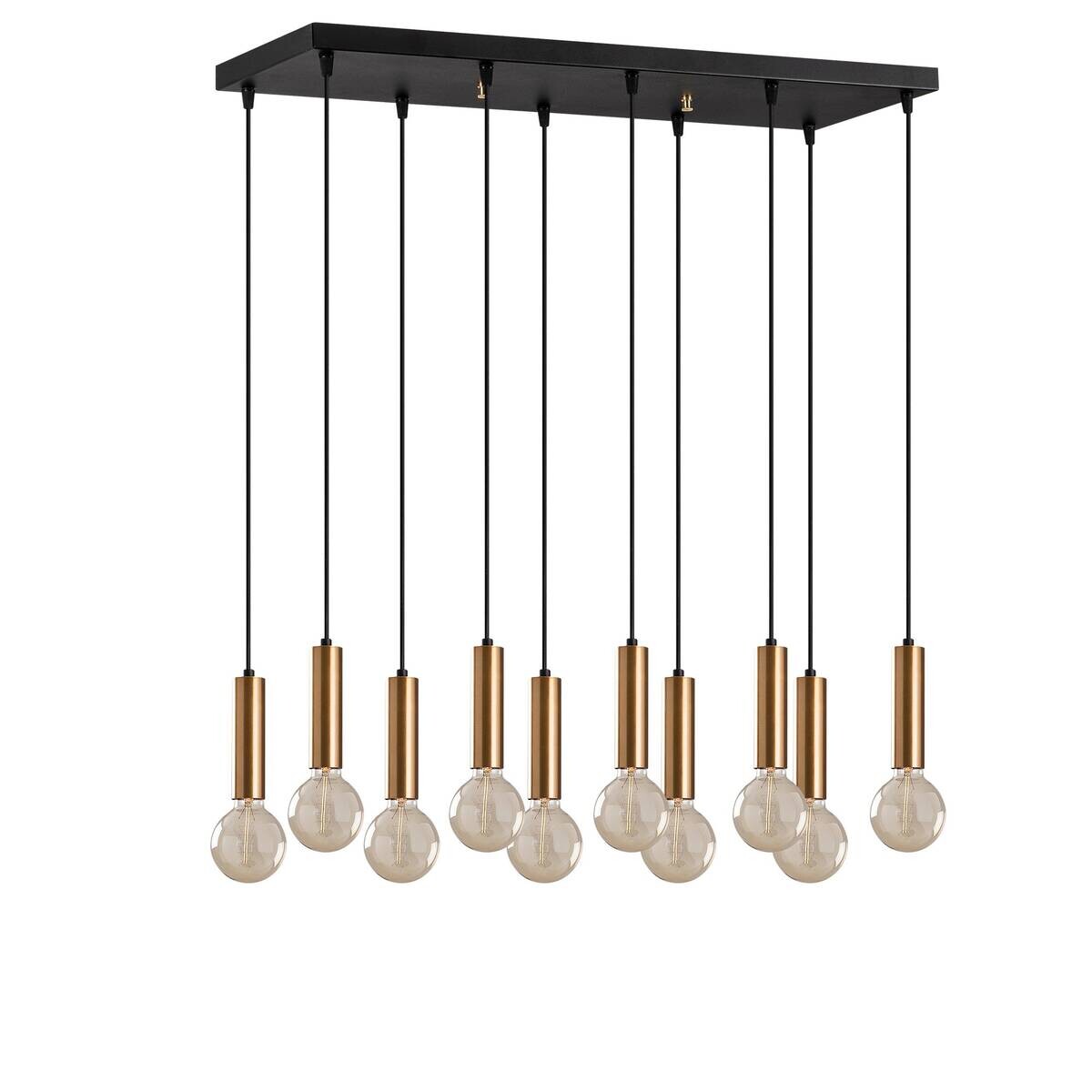 Opviq Pendelleuchte bronze B/H/T: ca. 75x136x24 cm E27 10 Brennstellen