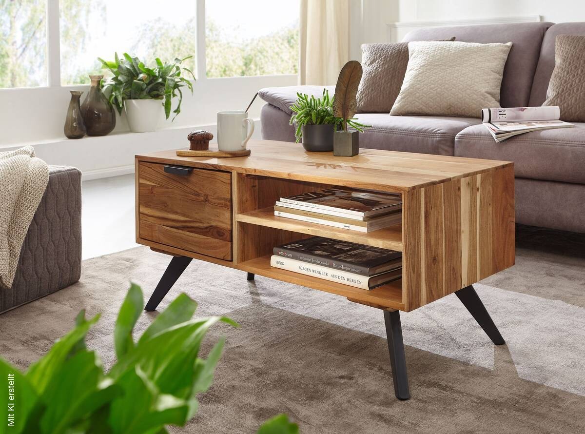 Couchtisch braun B/H/T: ca. 45x45x95 cm