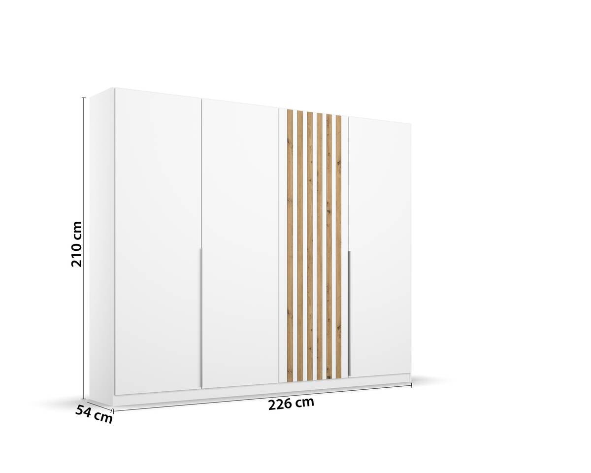 Kleiderschrank Lamella Alpinweiß B/H/T: ca. 226x210x54 cm