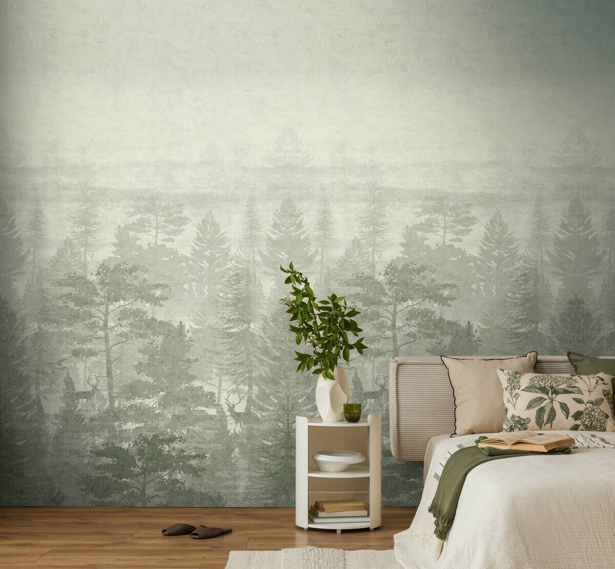 Livingwalls Fototapete Landschaft grün B/L: ca. 280x159 cm