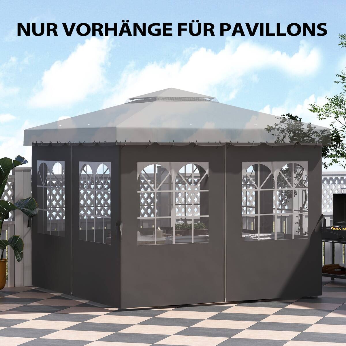 Outsunny Pavillon-Seitenteile