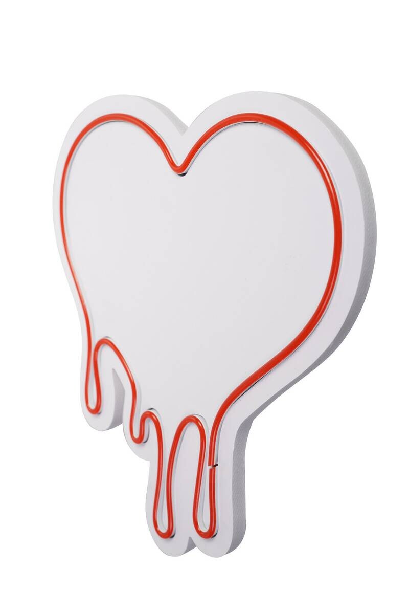 Opviq LED-Wandleuchte rot PVC B/H/T/L: ca. 32x35x2x32 cm