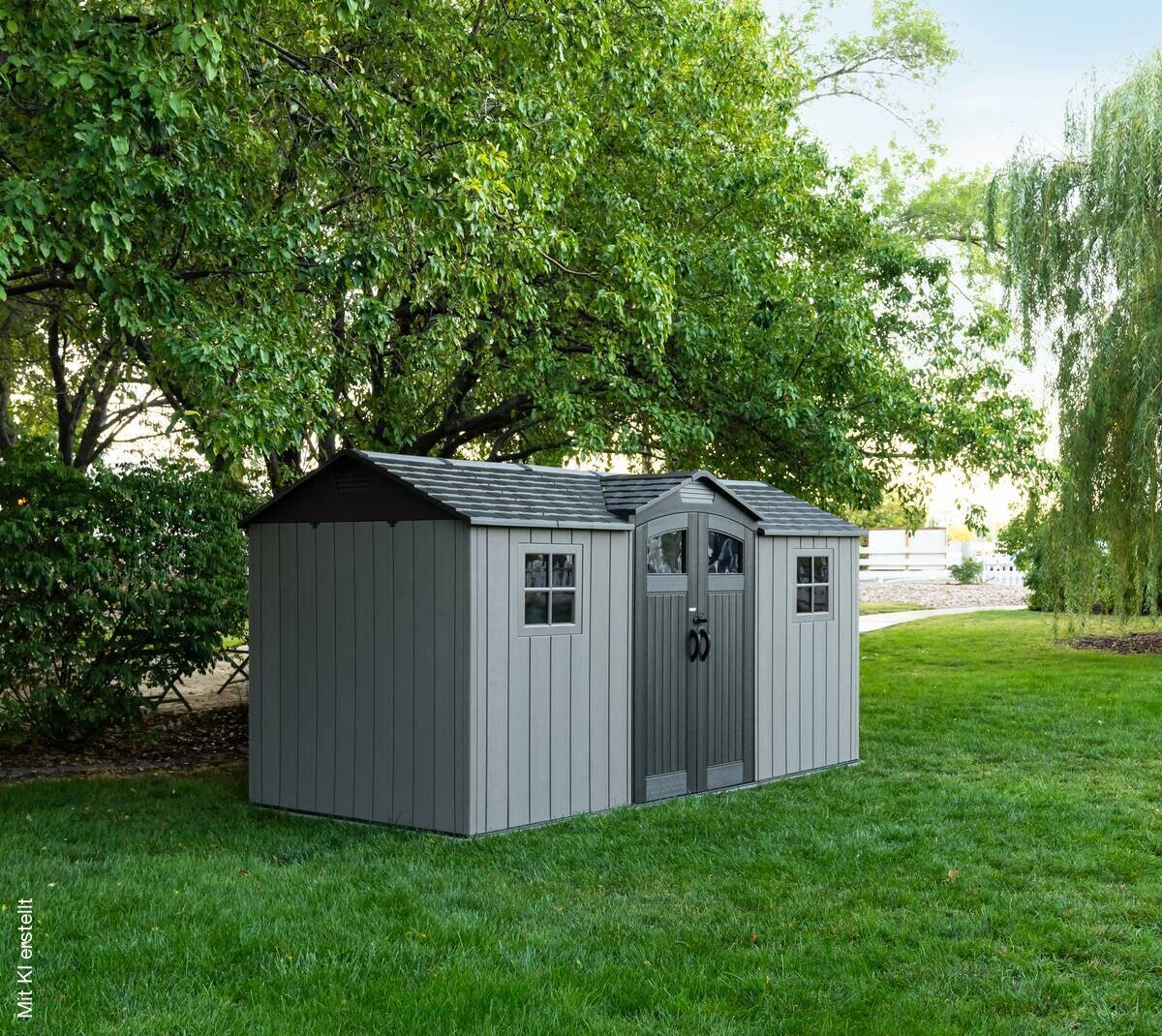 Lifetime Gerätehaus Kentucky grau B/H/L: ca. 427x265x206 cm