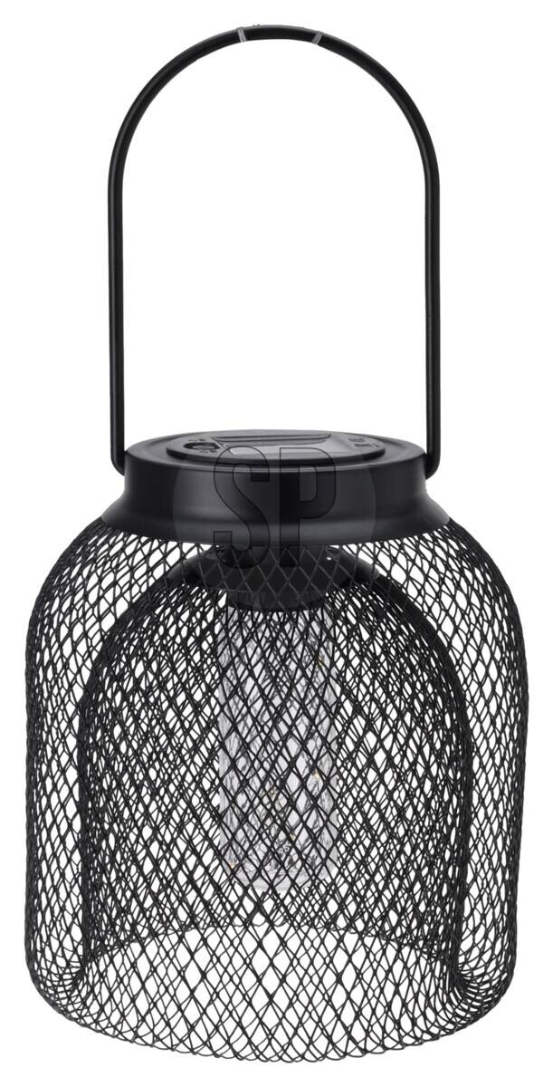 Solarlaterne schwarz Metall B/H/L: ca. 16,5x16,5x20,5 cm