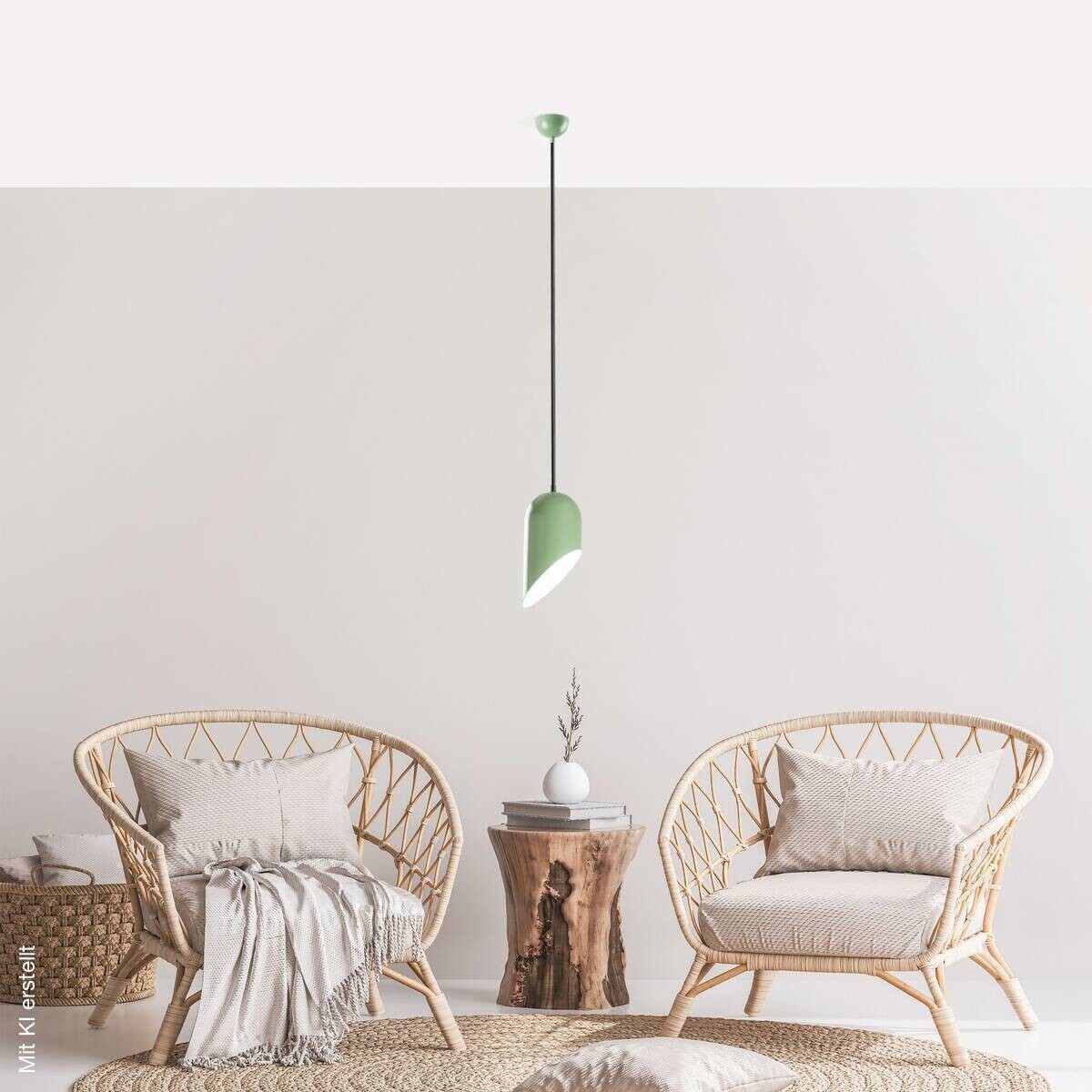 Opviq Pendelleuchte minze B/H/T: ca. 14x121x14 cm E27 1 Brennstellen