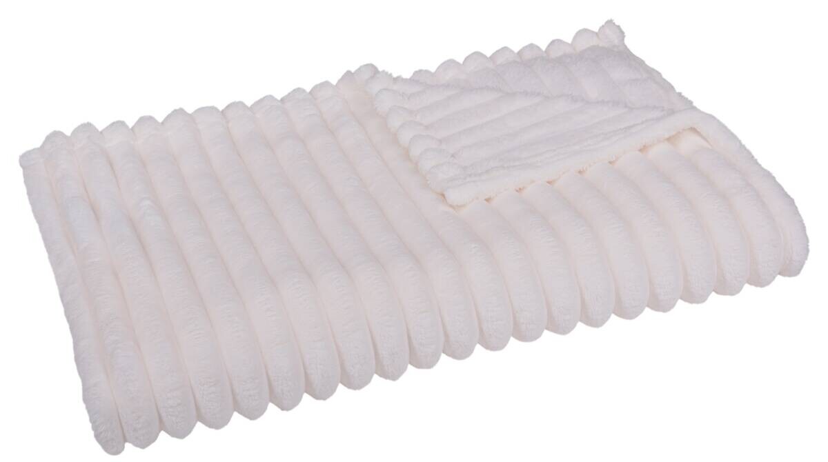 POCOline Wohndecke Luxus Flanell offwhite 100% Polyester B/L: ca. 140x200 cm
