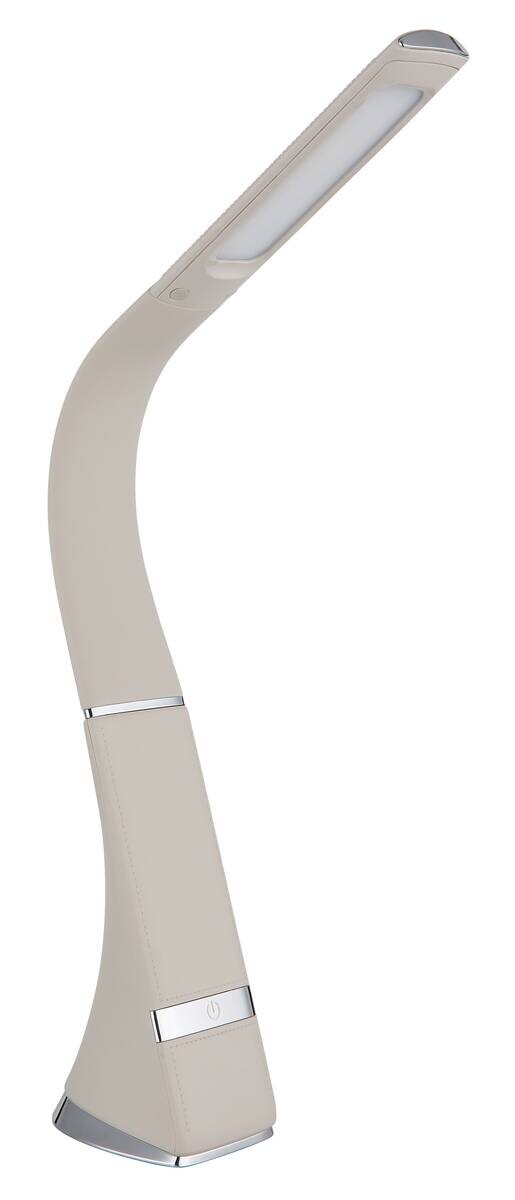GLOBO Tischleuchte Chrom Satiniert sand PVC Kunststoff B/H/L: ca. 6,5x50x25 cm 1 Brennstellen