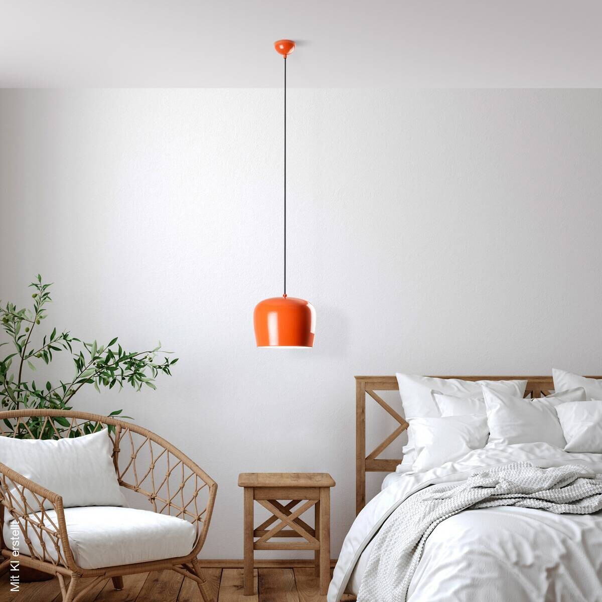 Opviq Pendelleuchte orange Metall B/H/T: ca. 23x114x23 cm E27 1 Brennstellen