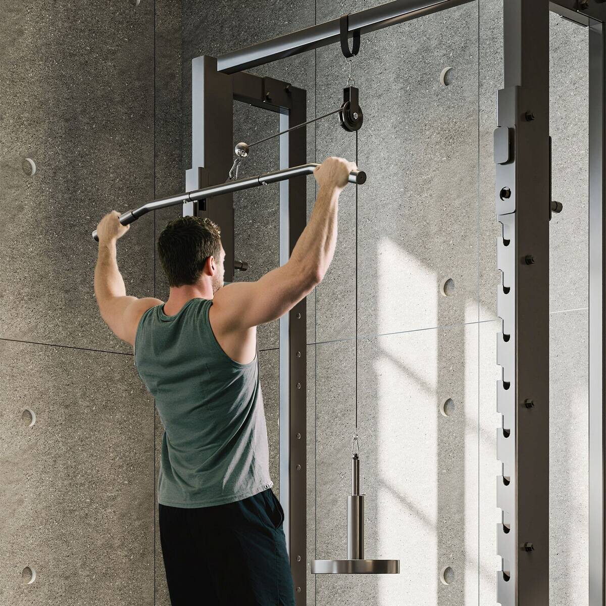 SPORTNOW Kabelzugsystem schwarz Nylon B/H/L: ca. 2,5x200x98 cm