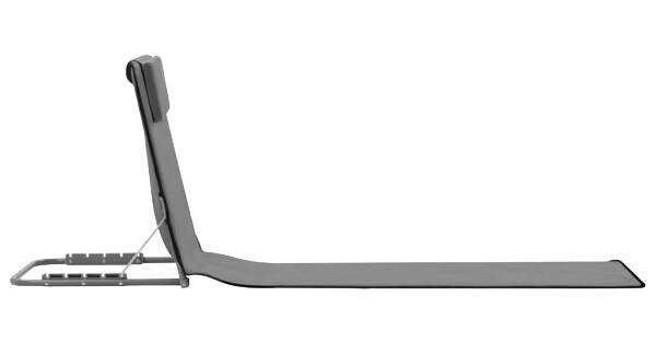 vidaXL Gartenliege grau Polyester B/H/L: ca. 53x47x160 cm