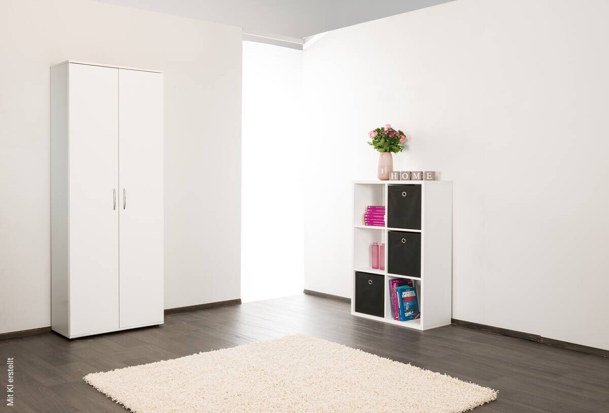 Putzschrank Andy 4 weiß B/H/T: ca. 70x187x35 cm