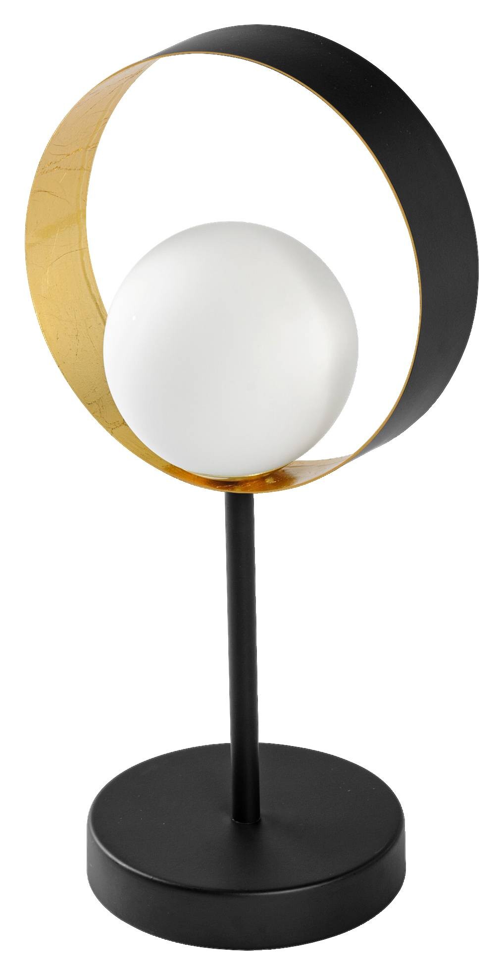 LEDVANCE Tischleuchte Memphis schwarz gold weiß Metall Glas B/H/L: ca. 13x36,5x18 cm G9 1 Brennstellen
