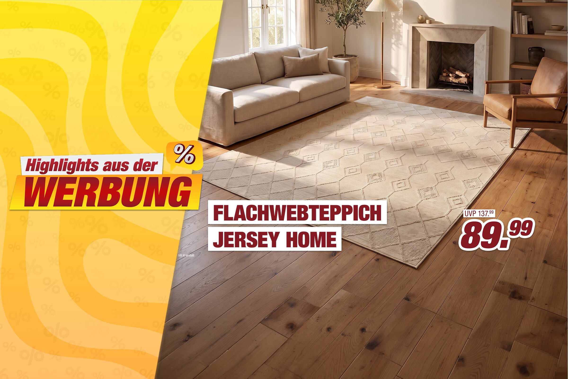 Unsere Werbe Highlights - Flachwebteppich Jersey Home