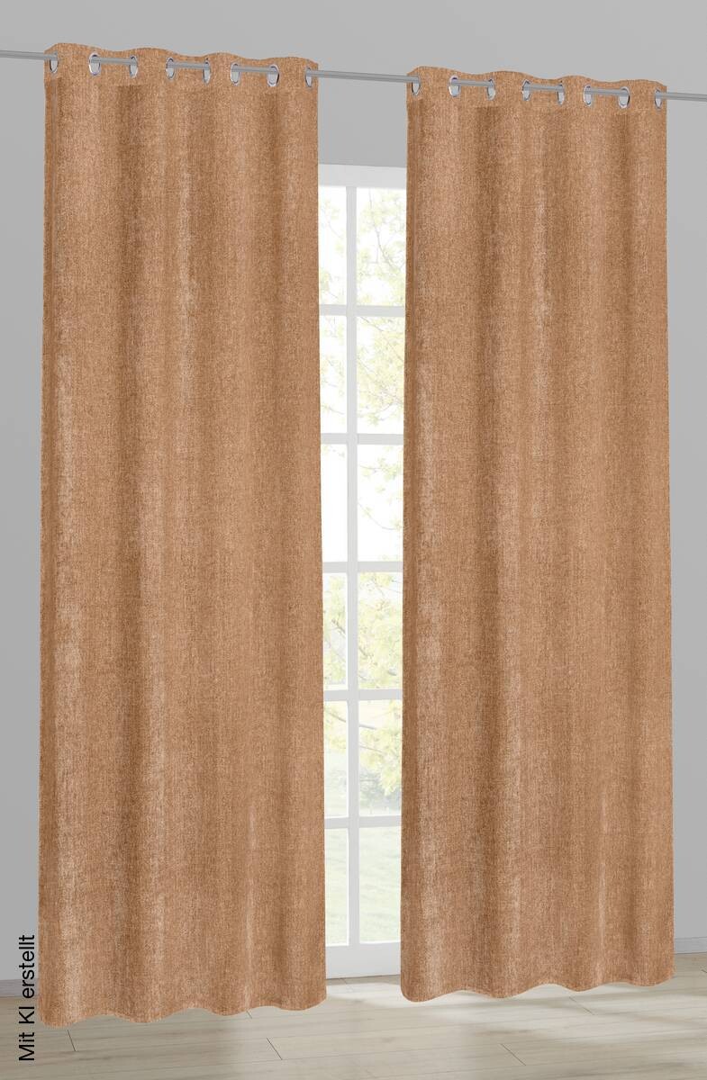 Ösenvorhang Kristina biscuit B/L: ca. 135x245 cm
