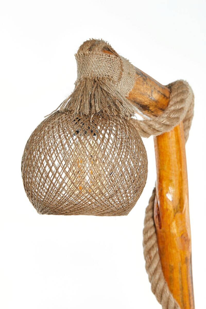 Opviq Stehlampe natur Holz B/H/T/L/D: ca. 24x140x24x24x24 cm E27 1 Brennstellen