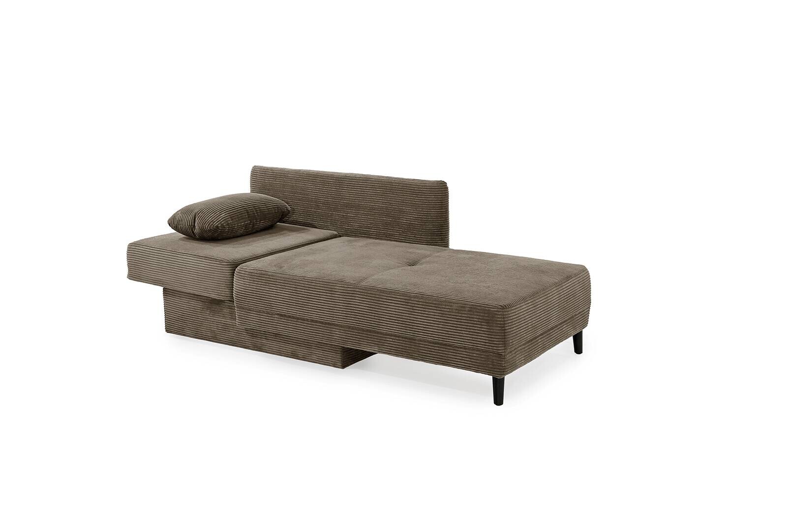Recamiere taupe Microfaser B/H/T: ca. 155x81x73 cm