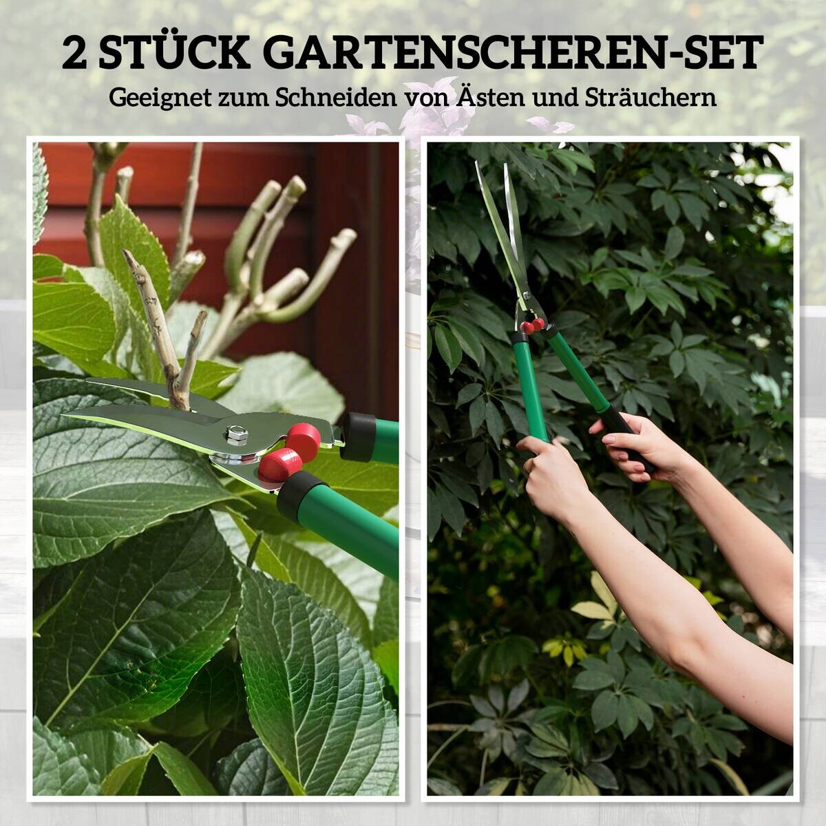 Outsunny Gartenwerkzeug-Set grün Kunststoff B/H/L: ca. 17x4,5x51 cm