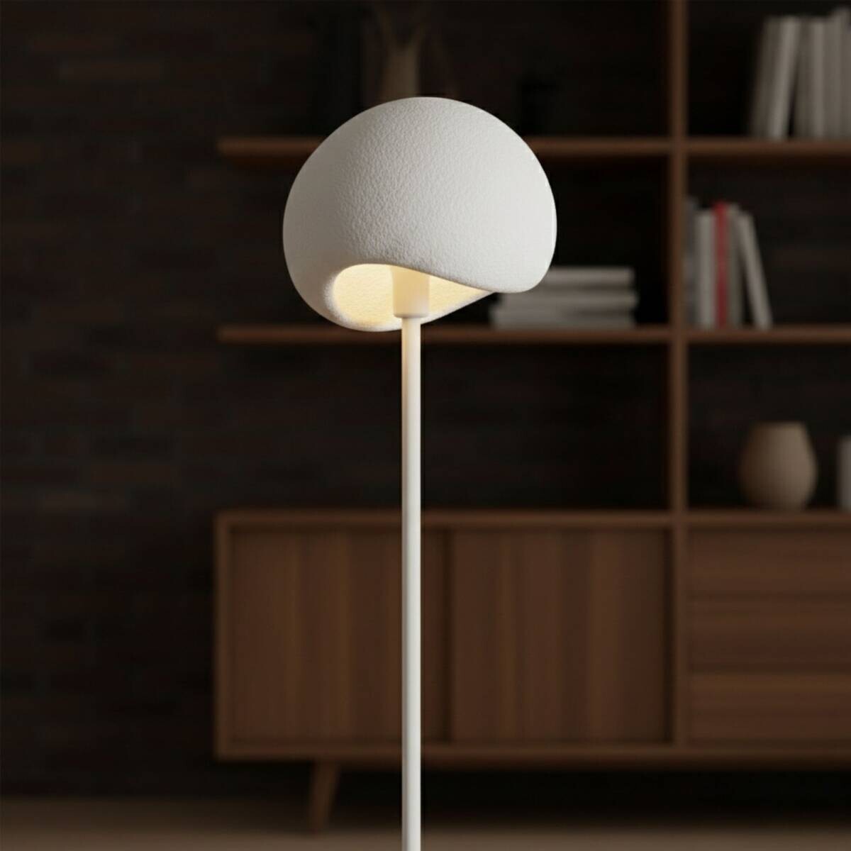 Opviq Stehlampe Yontu-15854 weiß Metall Polyester-Mischgewebe B/H/L: ca. 29x170x34 cm E27 1 Brennstellen