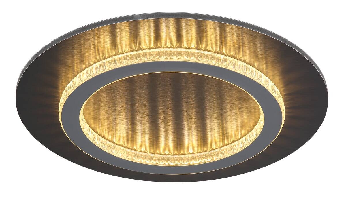 GLOBO LED-Deckenleuchte anthrazit hellgrau mattschwarz Kunststoff Metall H/D: ca. 5,5x35 cm 1 Brennstellen