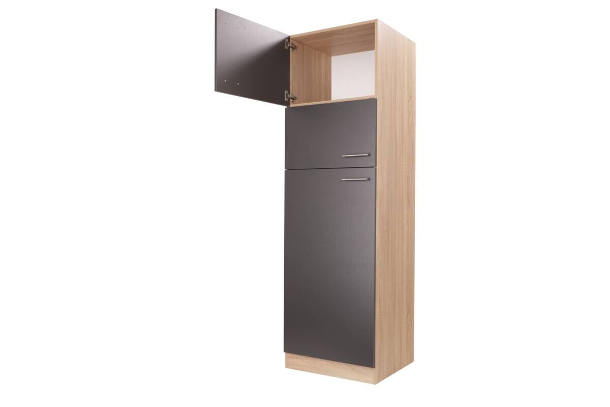 Kühlumbauschrank Merle grau B/H/T: ca. 60x200x60 cm