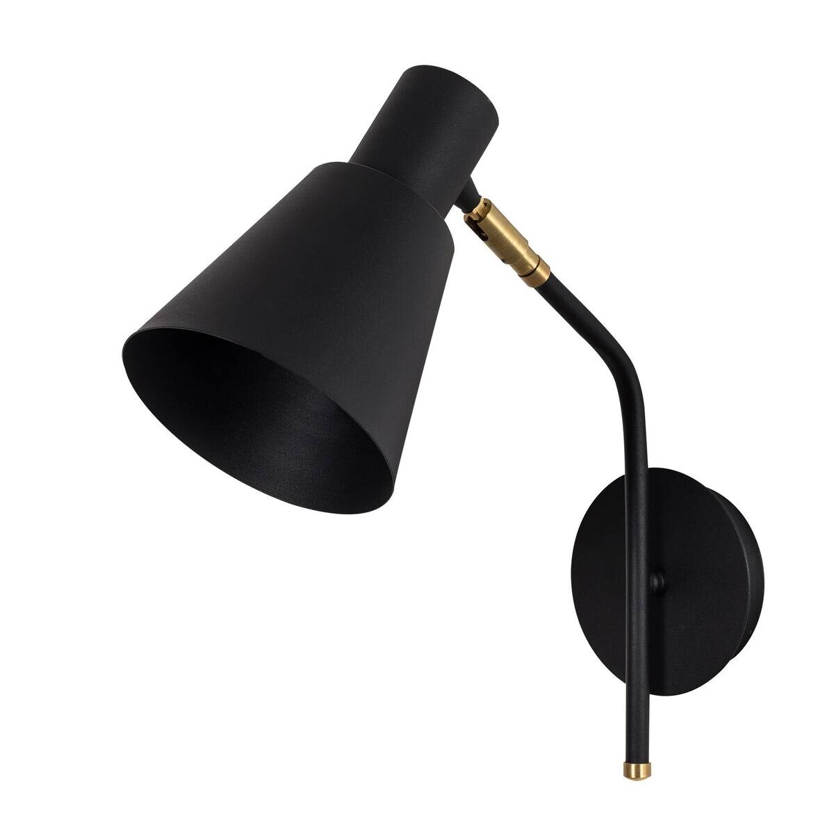 Opviq Wandleuchte Sivani schwarz gold Metall B/H/T/L/D: ca. 36x40x36x14x15 cm E27 1 Brennstellen
