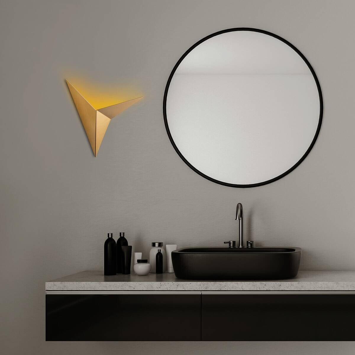 Opviq Wandleuchte gold Metall B/H/L: ca. 5x34x34 cm G9 1 Brennstellen