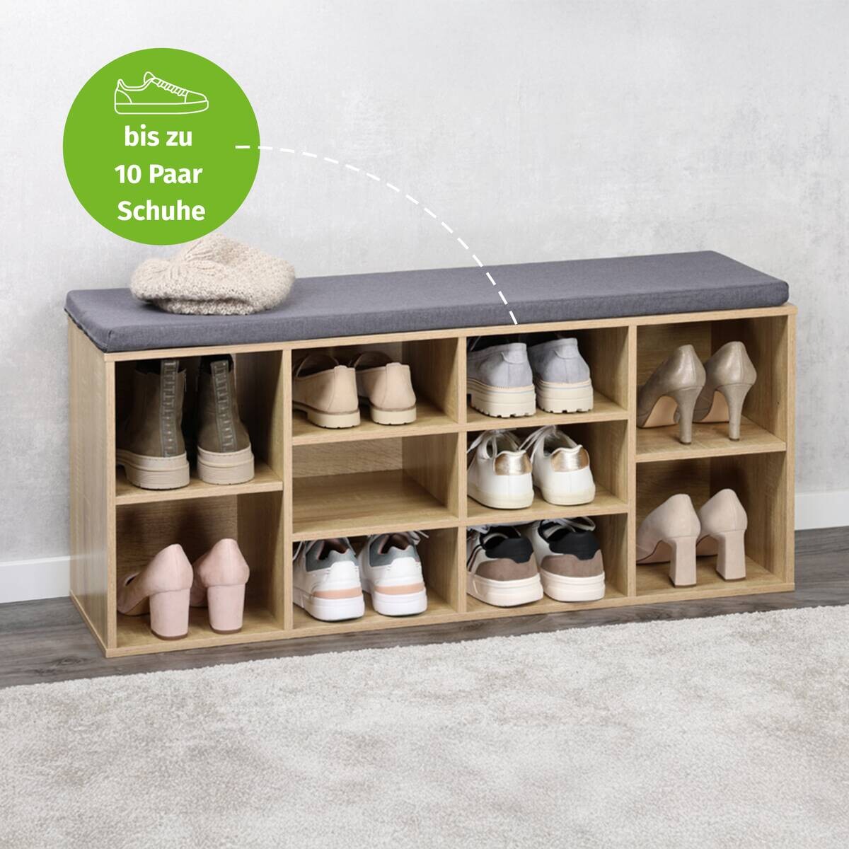 Kesper Schuhregal natur Spanplatte B/H/T: ca. 103,5x48x29,5 cm