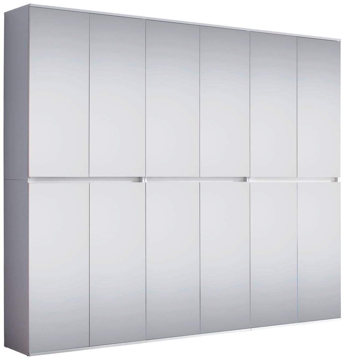 Garderobenschrank Mirror weiß B/H/T: ca. 222x191x34 cm