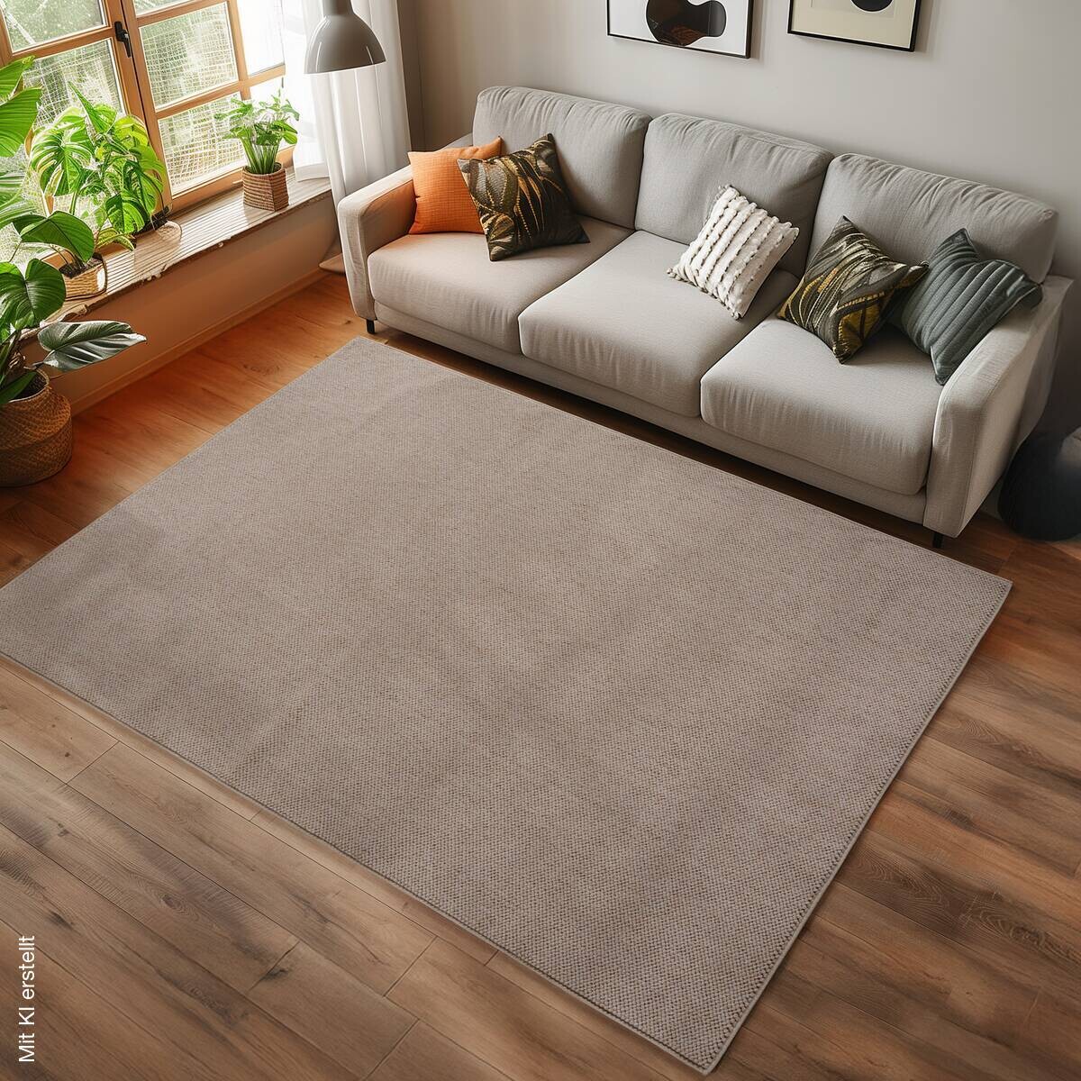 Ayyildiz Kurzflorteppich HELIX beige B/H/L: ca. 200x0,7x290 cm