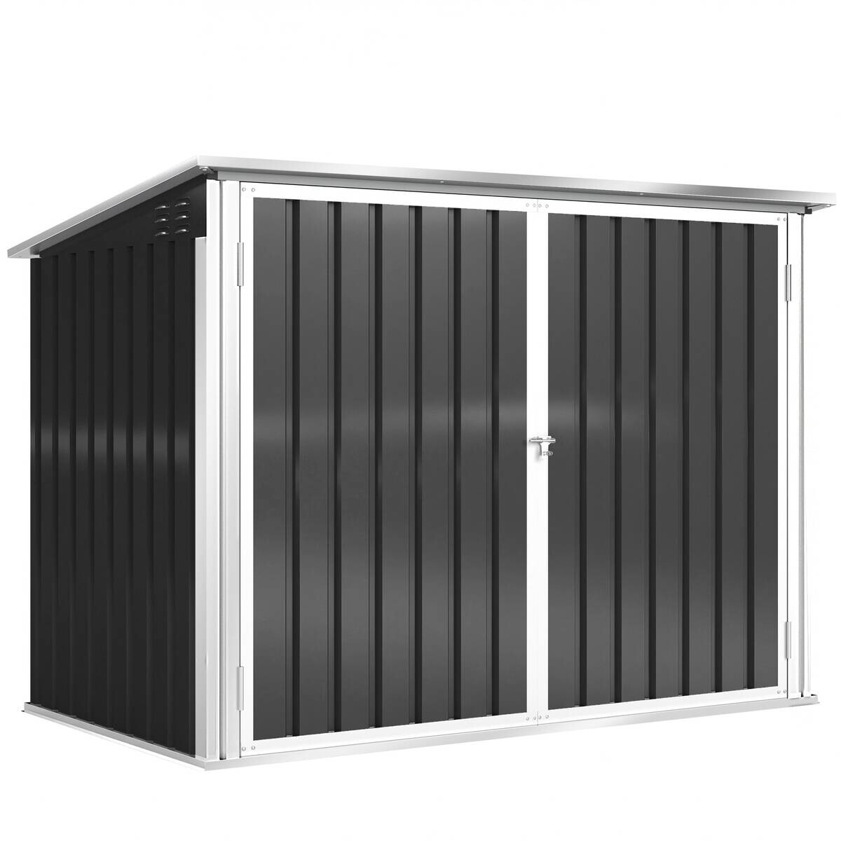 Outsunny Mülltonnenbox dunkelgrau B/H/T/L: ca. 108x129,5x108x179,5 cm