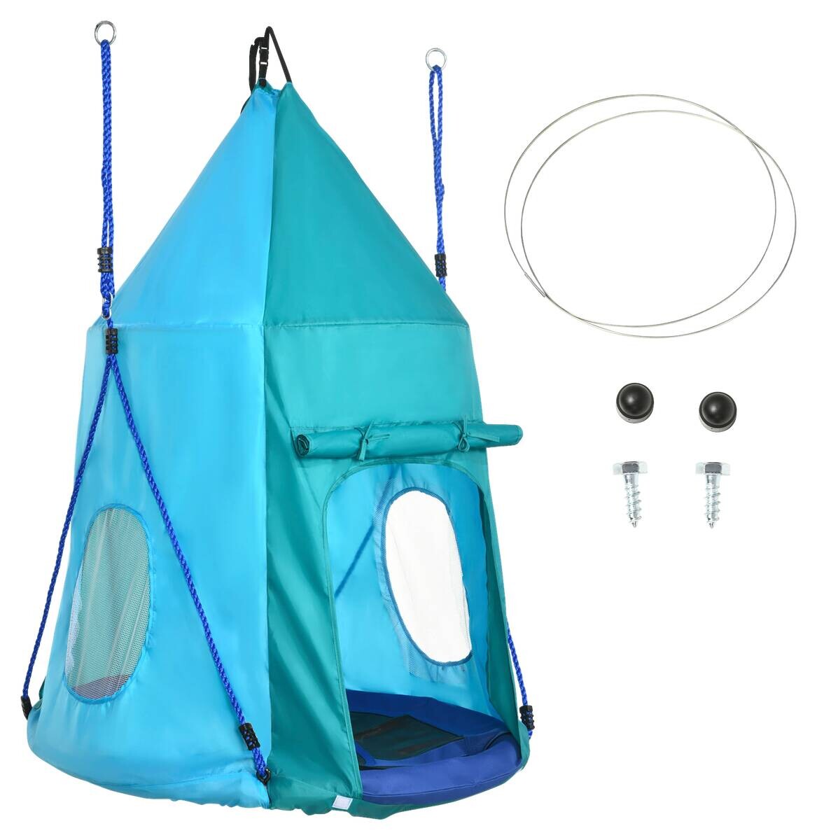 Outsunny Schaukel blau B/H/L: ca. 100x100x150 cm