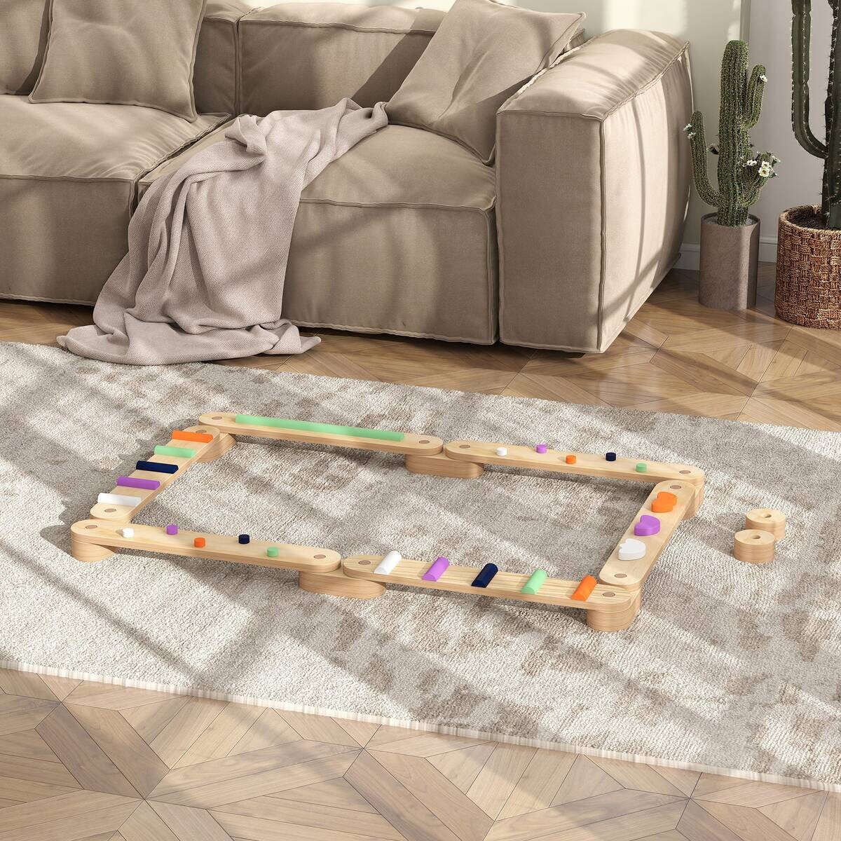 AIYAPLAY Kinder Balancierbalken B/H/L: ca. 115x8,5x130 cm