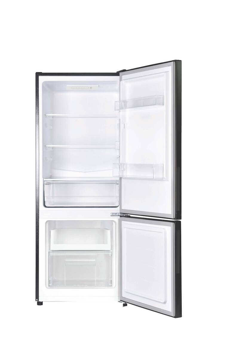 POCOline Kühl-/Gefrierkombination KGK144-205S EEK: D Spektrum: A bis G Kühlen: 153 Gefrieren: 52 39dB schwarz B/H/T: ca. 54x144x55 cm