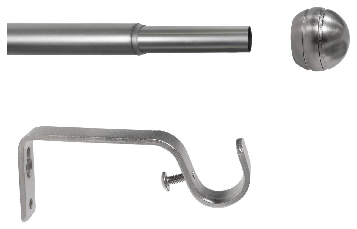 ondeco Stilgarnituren habito_rillball Edelstahloptik Metall ausziehbar von ca. 160 bis 280 cm 1 Läufe
